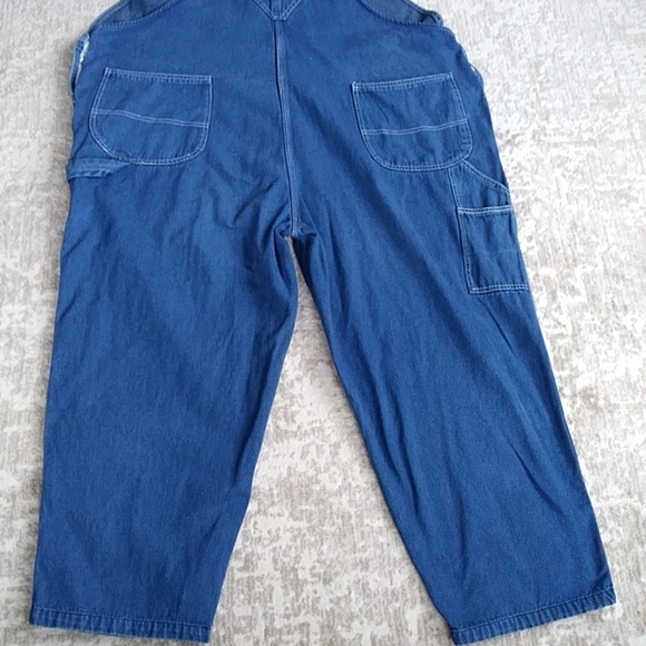 Vtg. Liberty Denim Bib Overalls 56 x 30 Carpenter Coverall Pants Blue - Picture 9 of 16